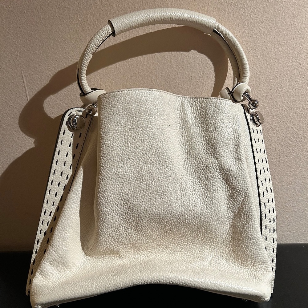 Vintage BCBG - White Handbag, Soft Leather